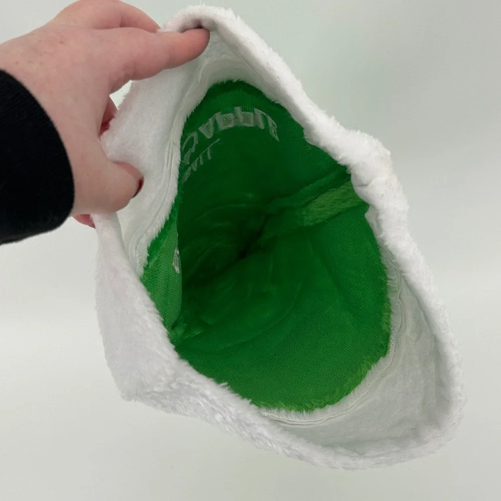 Fireball Blazin Apple Green Santa Hat Holiday Festive Christmas Fuzzy Party NWOT